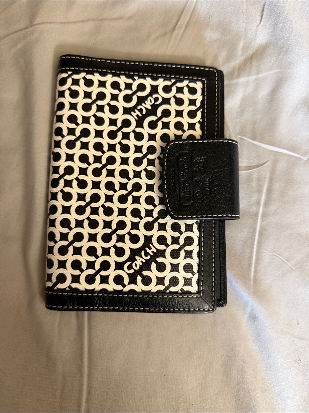 Coach Penelope Op Art Agenda or check book/ passport holder